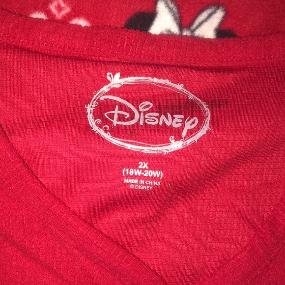 Disney PJs NWT Red Embroidered Snow Soft Thermal Shirt and Pants Set size 2X - Picture 4 of 7